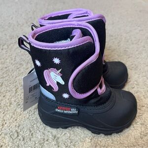 George Girls Size 6 Unicorn Winter Boots NWT New Waterproof Sole Snow